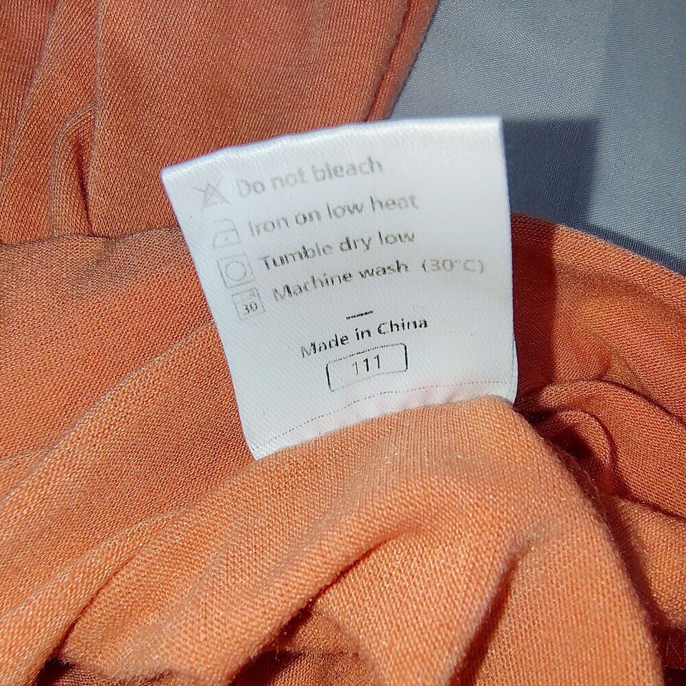 Peach Camisole Spaghetti Strap Tank Top Sz L Beachy Coastal Summer Flowy Boho - Picture 7 of 8